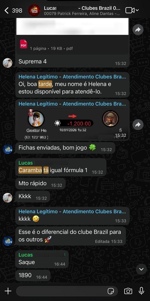 Mensagem de jogador: caramba, tá igual fórmula 1, muito rápido