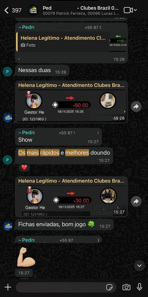 Mensagem de jogador: os mais rápidos e melhores